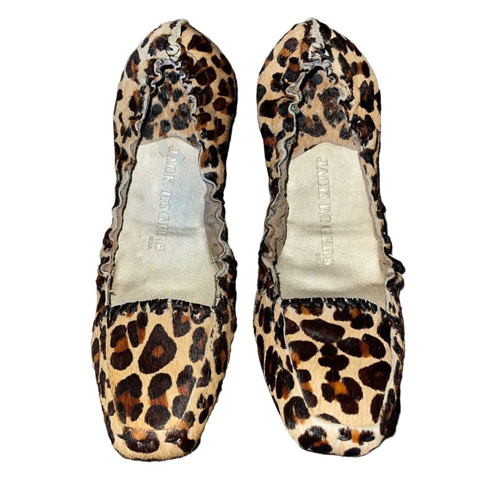 Jack Rogers Square Toe Ballet Leopard